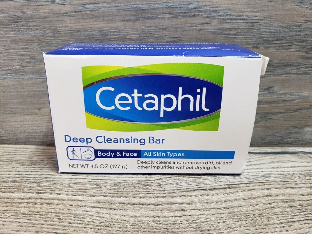 Cetaphil Deep Cleansing Bar Body & Face All Skin Types 4.5 Oz Deep Cleansing Bar